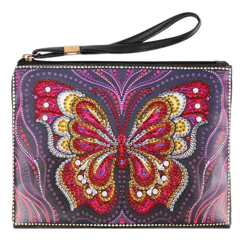 

DIY Special Shaped Diamond Painting Wristlet Wallet Women Clutch Leather Bag Embroidery Cross Stitch Wallet Christmas Gifts