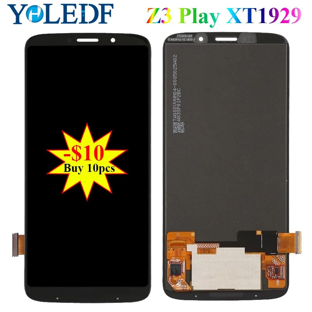 AMOLED LCD для Motorola Moto Z3 Play XT1929 дисплей сенсорный экран Pantalla дигитайзер сборка