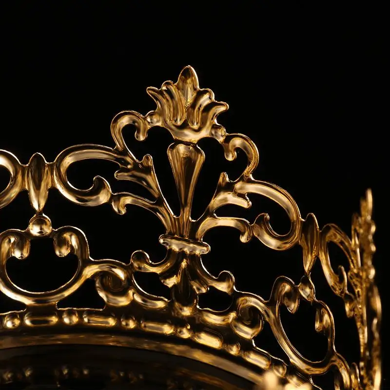 Тиара Корона праздничный торт Корона Свадебные украшения для волос аксессуары(золото