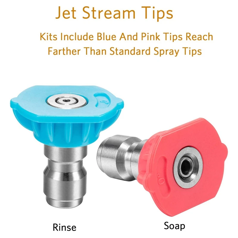 Набор насадок для мойки под давлением, БЫСТРОРАЗЪЕМНАЯ Соединительная муфта с 5 углами вращения, распылитель для мыла и краску