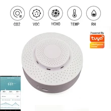 

Tuya Wifi Smart Air Box Formaldehyde VOC Sensor Carbon Dioxide Temperature Humidity Sensor Automation Alarm Detector Smart Home