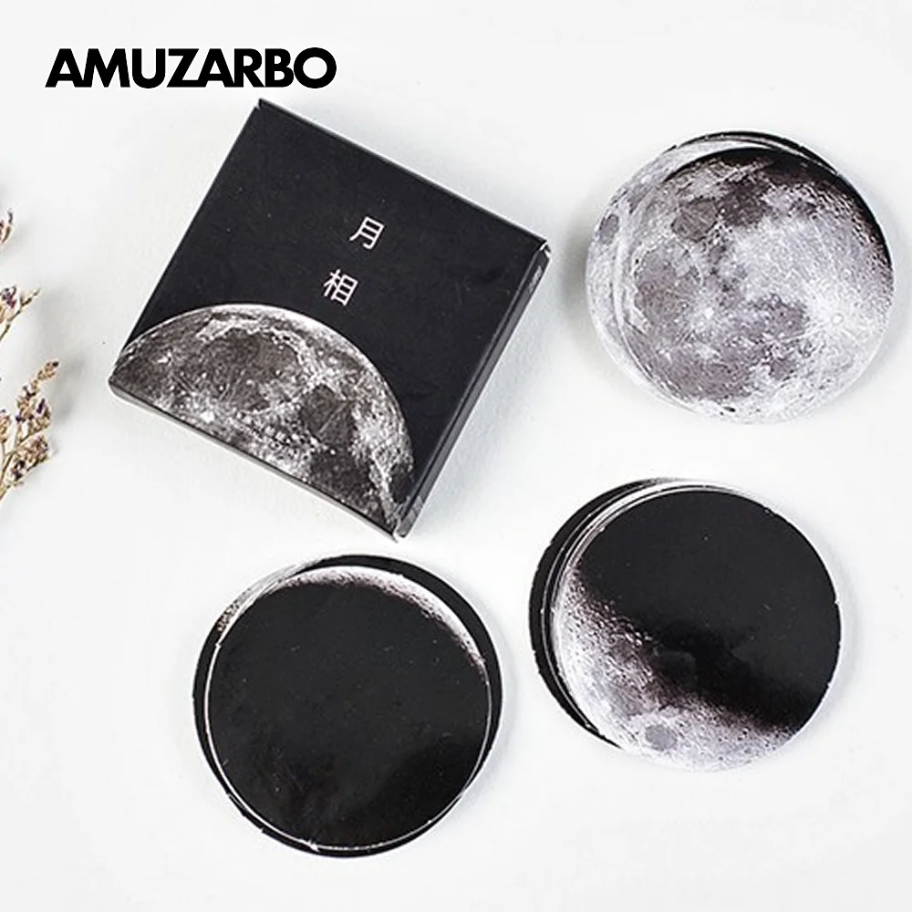 

45 pcs / box Simple Moon Phase Calendar Planet Sealing Labels Sticker Hand Account Diary Decoration DIY Stationery StickerS
