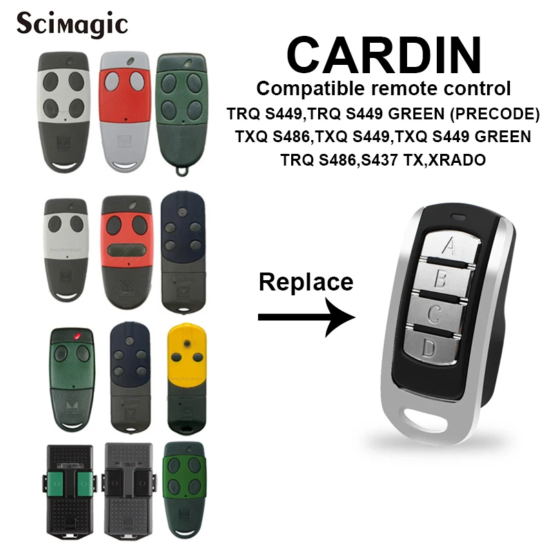 Для гаражных ворот CARDIN S435 S449 S486 S476TX2 TXQ, ворот гаража с дистанционным управлением, CARDIN 433,92, 868 МГц, гаражный нож, кардиновый клон|Пульты ДУ| | АлиЭкспресс