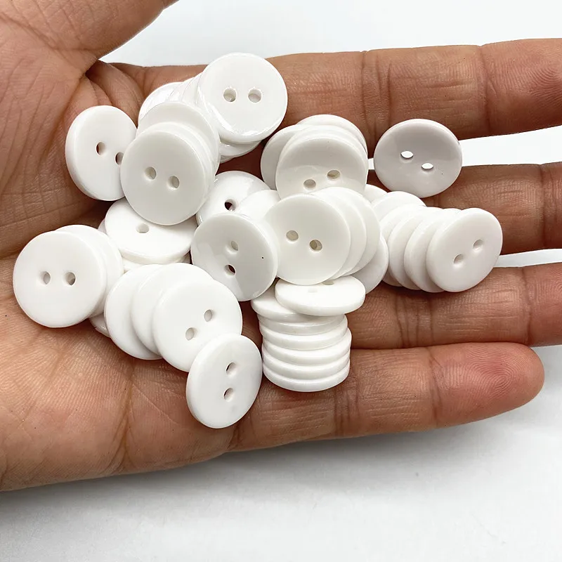 9mm/15mm Colours Double Eye Bread Button Round Resin Sewing Buttons Diy Scrapbooking Multicolour 6