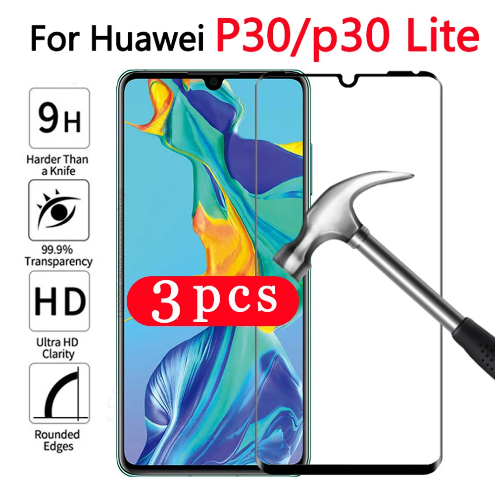 3 шт. чехол из закаленного стекла для huawei P40 pro plus P30 P20 lite Защитная пленка экрана E