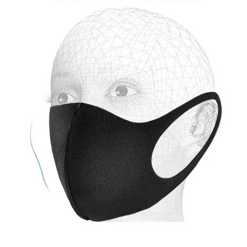 

Cotton PM2.5 Black mouth Mask anti dust mask Windproof Mouth-muffle bacteria proof Flu Face masks corona virus Respirator Thin
