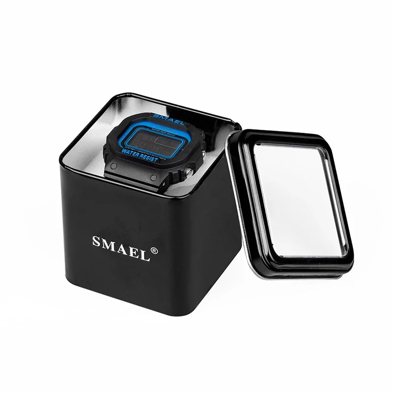 Черный SMAEL Brand Original Watch Box - Цвет: Черный