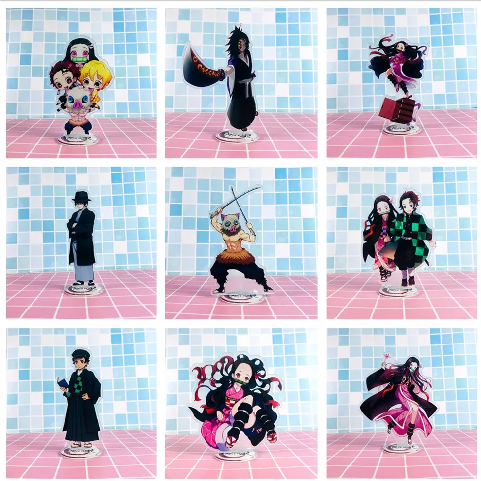 16 см Kimetsu no Yaiba аниме Demon Slayer Kimetsu no Yaiba фигурка Kamado Tanjirou Kamado Nezuko акриловая фигурка подставки