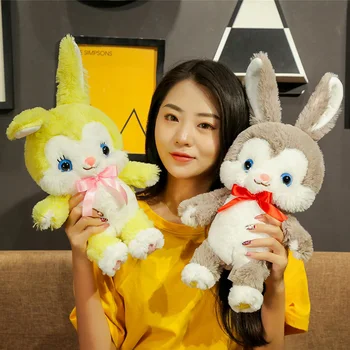 

Cartoon Long Plush Rabbit Plush Toys with Red Lace Cute Soft Bunny Rabbit Doll Baby Soft Plush Toys Sleeping Mate For Infants