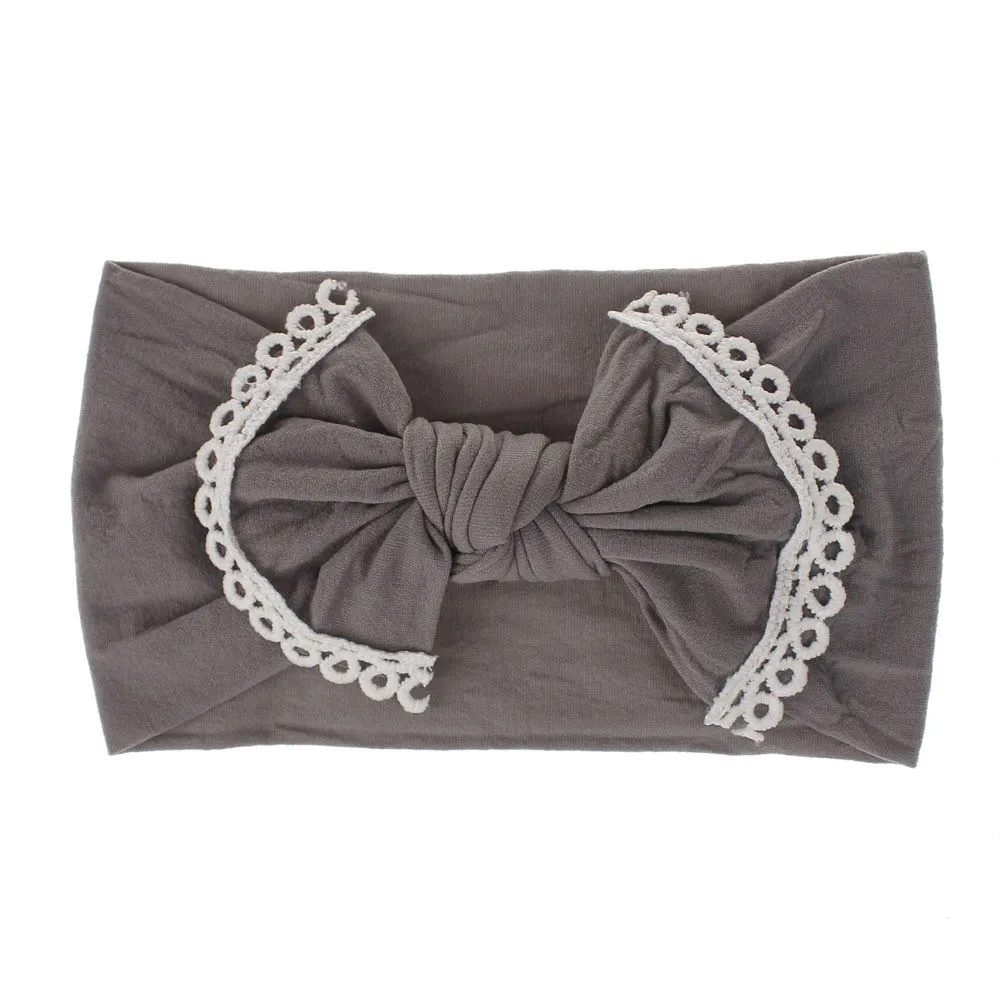 2020 Brand New Newborn Toddler Baby Girls Baby Bow Lace Elastic Hair Headband Hair Accessories Baby Gifts