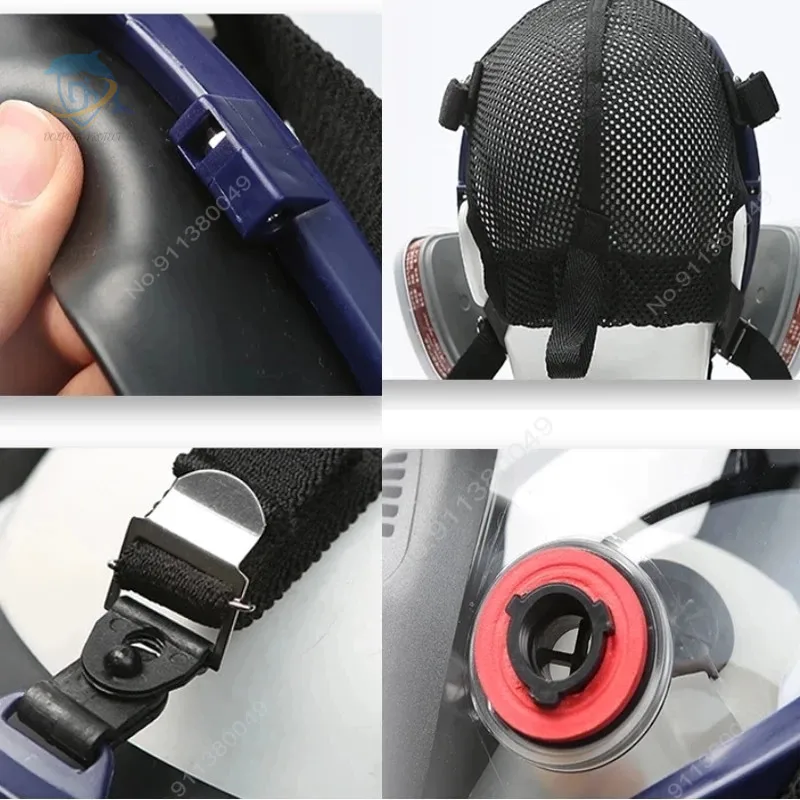 Dust Mask Gas Mask 15/17 in 1 Chemical Gas Mask 6800 Dust Respirator Paint Insecticide Spray Silicone Full Face Mask Filter For Laboratory Welding