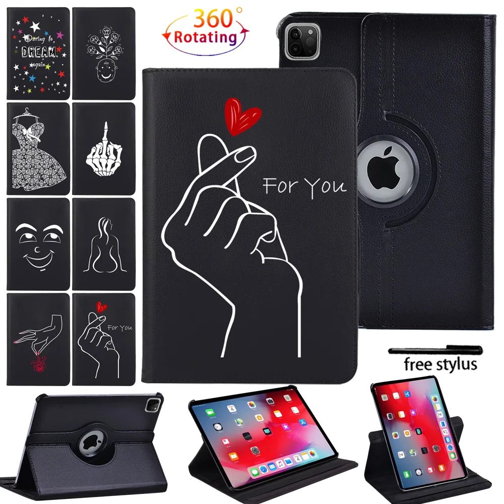 360 Custodia Per Tablet Rotante Per Apple Ipad Pro (2017) 10.5 "1St/(2018) 11" 1St/(2020) 11 "2Nd/(2015) 9.7" 1St Cover Case Stylus