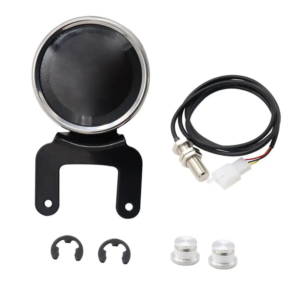 

12V Motorcycle Multi function mrter speedometer fuel gauge water temperature gauge LCD Backlight Universal Aluminum