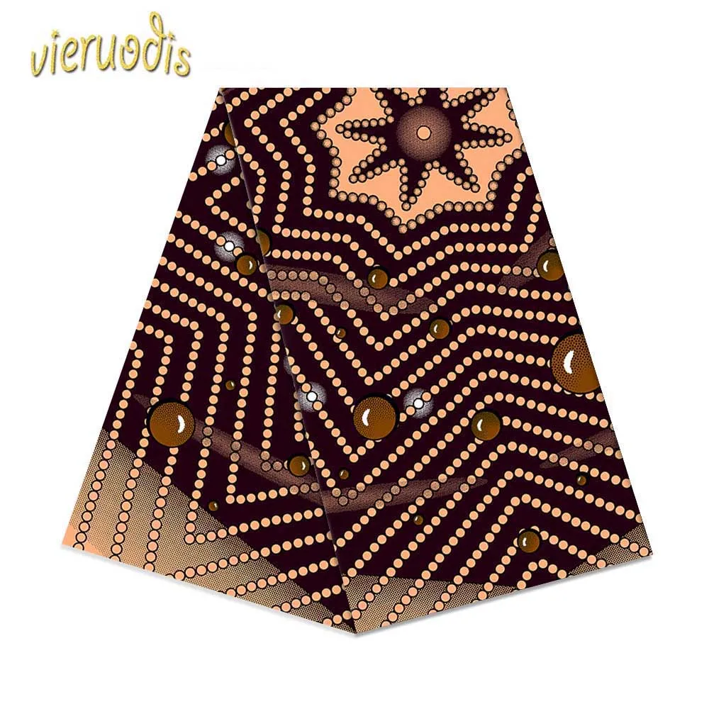 

6 Yards African Wax Prints Fabric dutch 100% Cotton Fabrics Material Dashiki Batik Real Floral for Dress A000343
