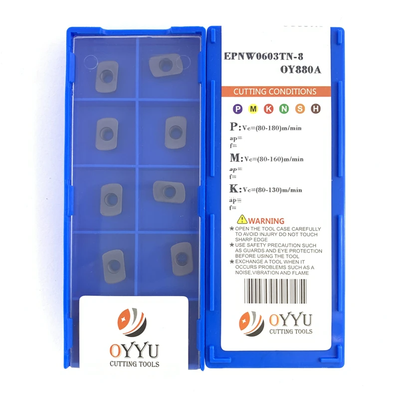 

OYYU EPNW0603 EPNW 0603 EPNW0603TN-8 OY880A Fast Feed Milling Cutter EPNW06 Carbide Inserts for ASR06 CNC Turning Lathe Tools