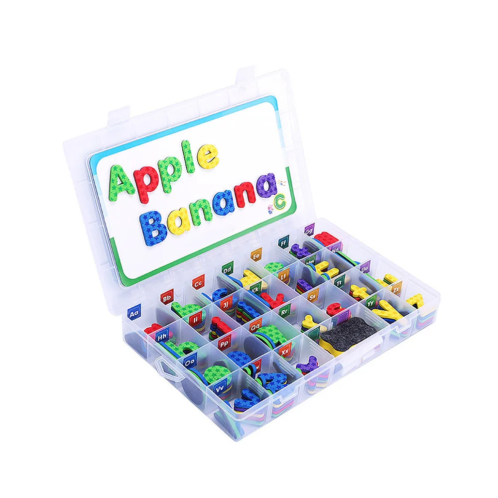 

Magnetic Foam Letters Kit Classroom Alphabets Set with Magnet Board for Kids Spelling and Learning Educational Puzzle Toys