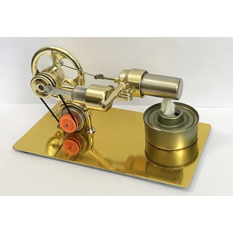 NEW-Mini Hot Air Stirling Engine Motor Model Stream Power Physics Experiment Model Educational Science Toy Gift for Children
