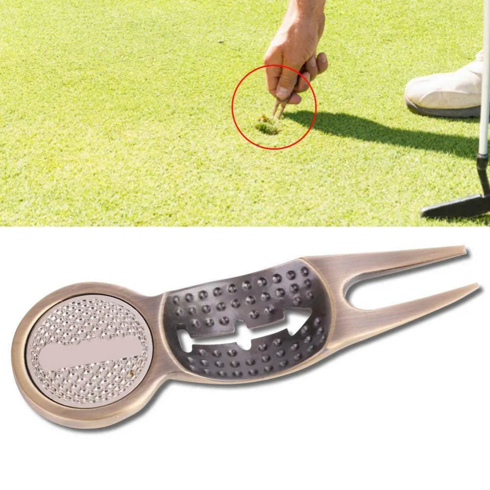 Инструмент для ремонта Golf Divot, инструмент для чистки канавок, вилка для гольфа, зеленая вилка для обучения гольфу