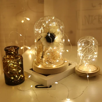 

1/2/4m Sliver Wire Fairy String Christmas Lights Outdoor Battery Power Mini LED Light String Wedding Garlands Party Decoration
