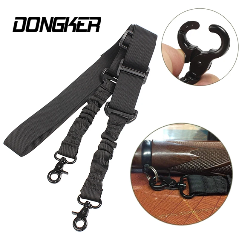 

Tactical Military 2 Points Heavy Duty Rifle Sling String Adjustable Gun Sling Type A Quick Detach QD Gun Rope for Hunting Army