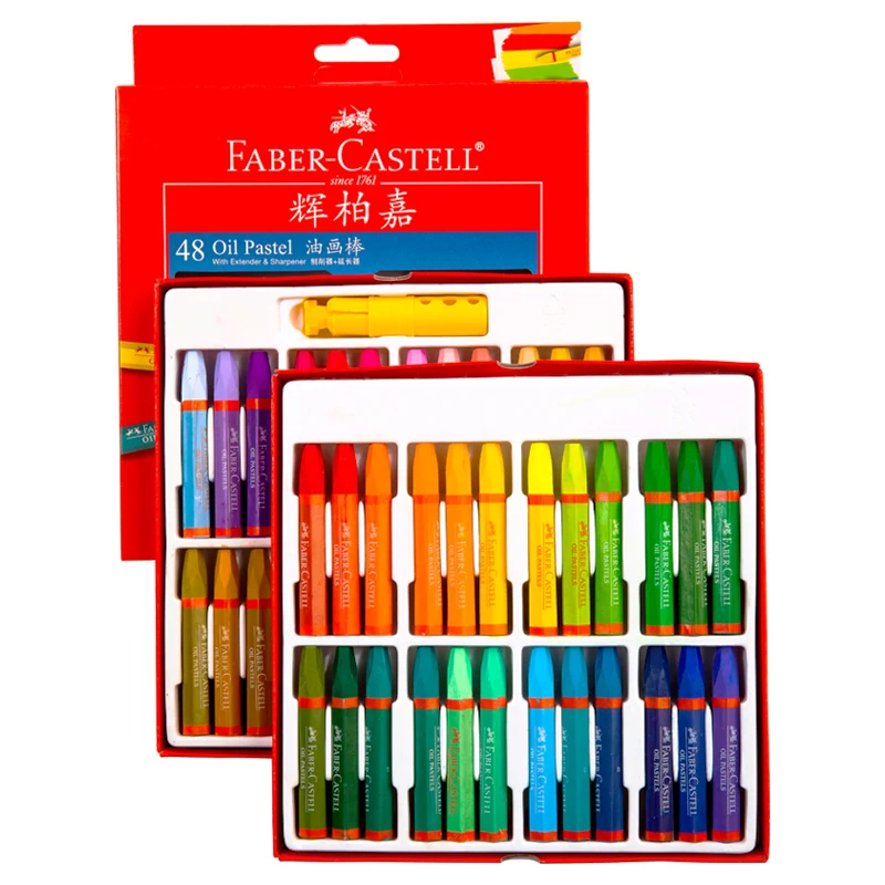 Faber Castell Oil Pastels 12/24/36/48 Colors Set Artist Professional Drawing Wax Crayons School Office Art Supplies