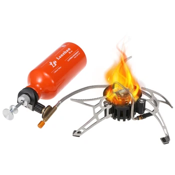 

Lixada Outdoor Gas Stove Hiking Camping Multi Fuel Oil Stove with 500ml Gasoline Fuel Bottle for Diesel Alcohol