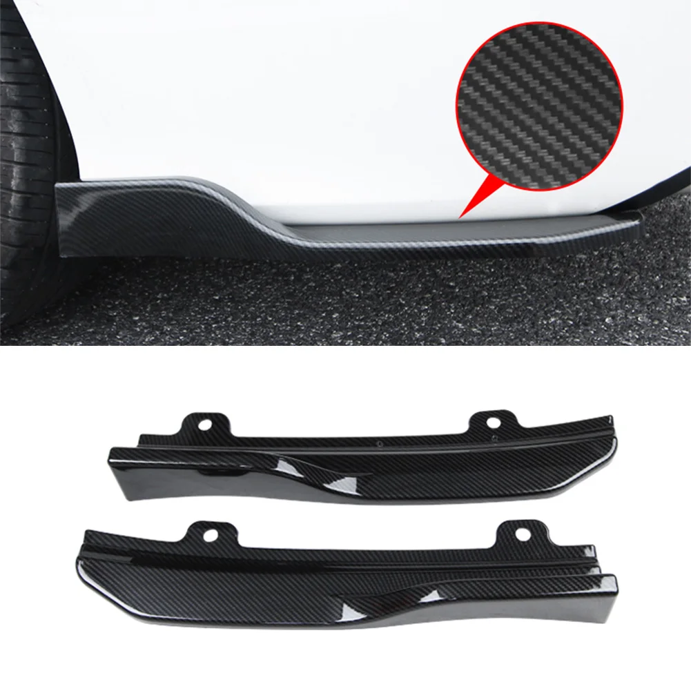 

Carbon Fiber Style Car Rear Bumper Air Spoiler Side Body Trim Wing ABS 2Pcs For Honda Accord 10th X 2018 2019 2020