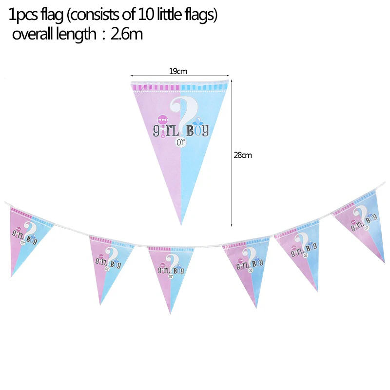 B09-1pcs banner Пол раскрывает вечерние украшения мальчик или воздушный шарик для девочек одноразовая Праздничная посуда детский душ детская вечеринка на день рождения украшения - Цвет: B09-1pcs banner
