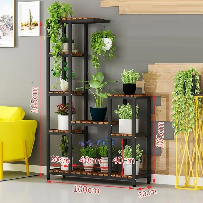 Version A Decorativa Madera Estante Para Plantas Suporte Flores Крытая лестница Stojak Na Kwiaty Dekoration напольная Цветочная подставка для растений - Цвет: Version A