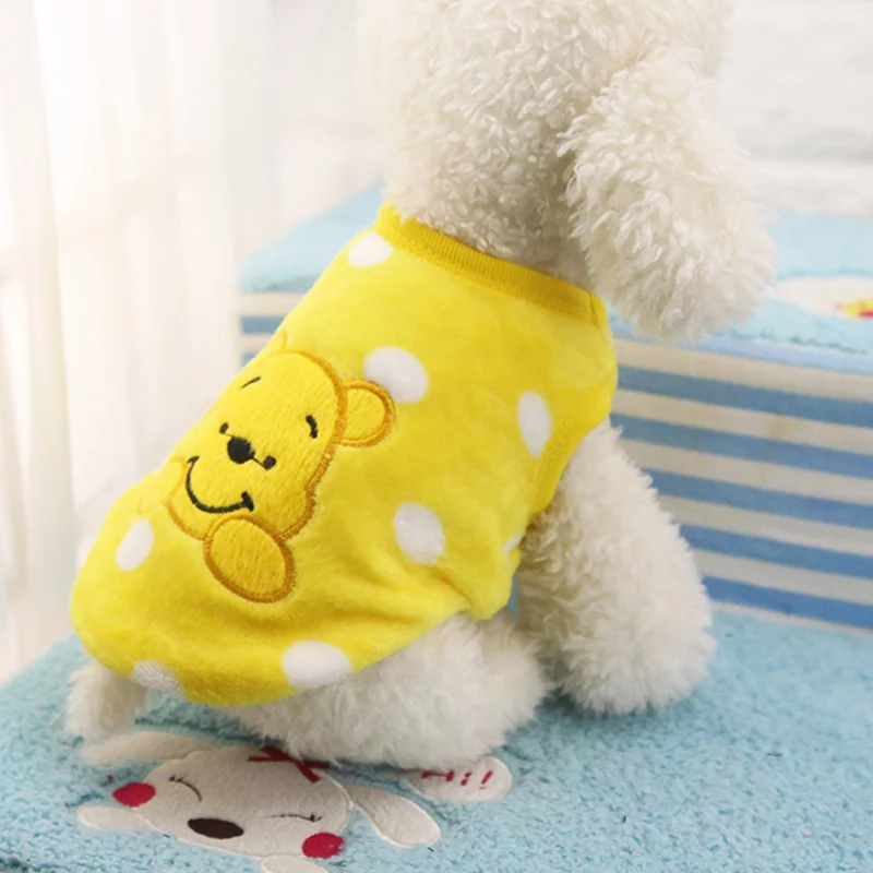 Dog Sweater Pet Clothes Dog Clothes Flannel Warm Cartoon Series Cloth Paste Pet Dog Cat