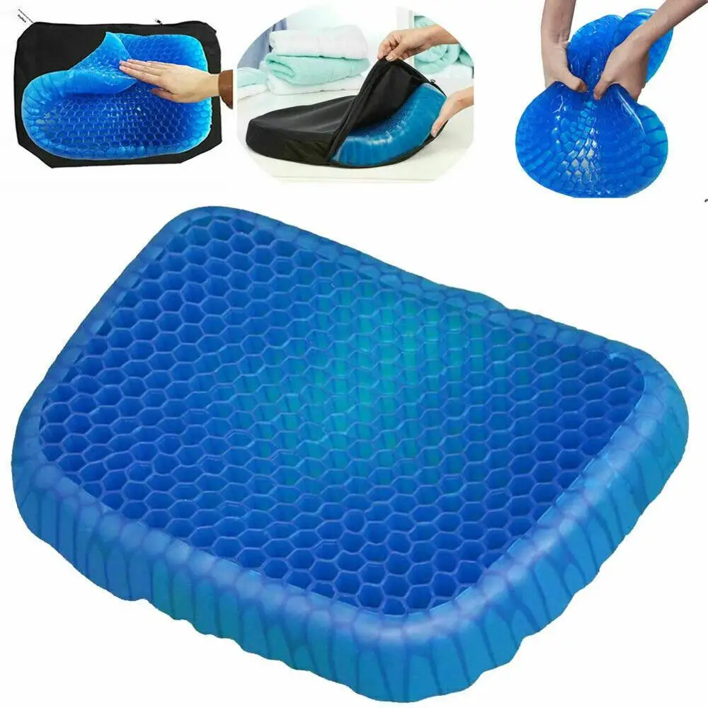 

Fashion 3D Honeycomb Ice Pad Gel Cushion Non-slip Soft And Comfortable Outdoor Massage Office Chair Cushion Carpet Dropshipping