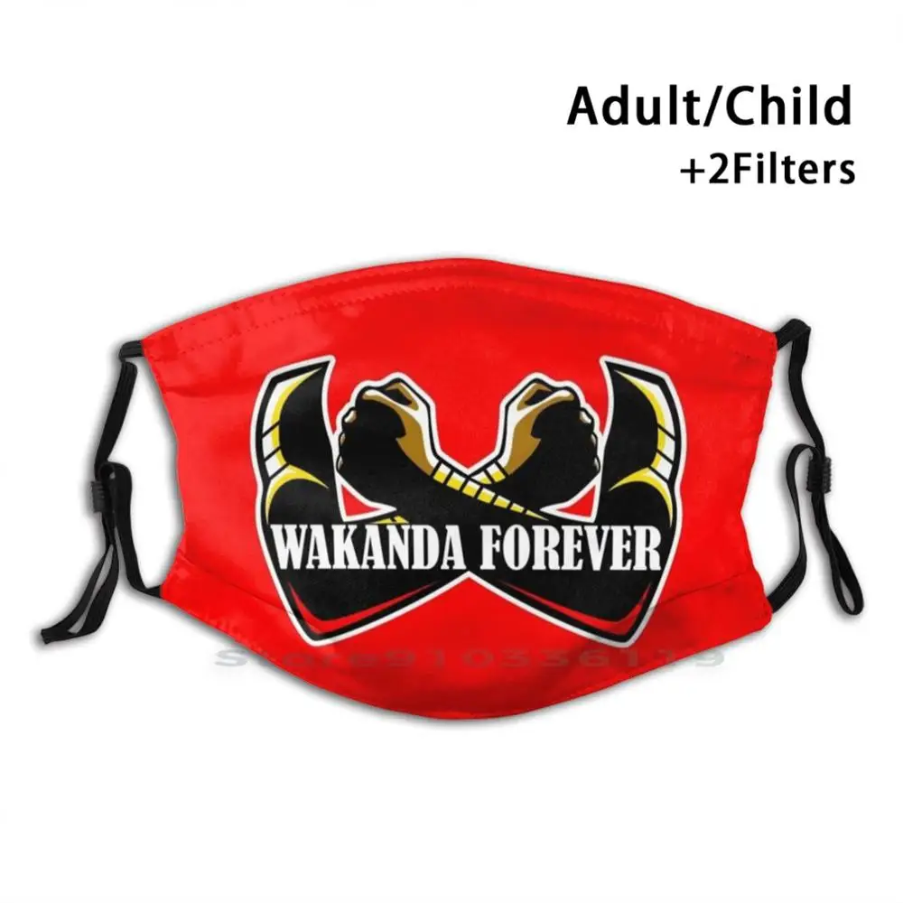 Wakanda Forever ( Red ) Reusable Mouth Face Mask With Filters Kids Dora Milaje 2018 Mcu Oscars | Аксессуары для одежды