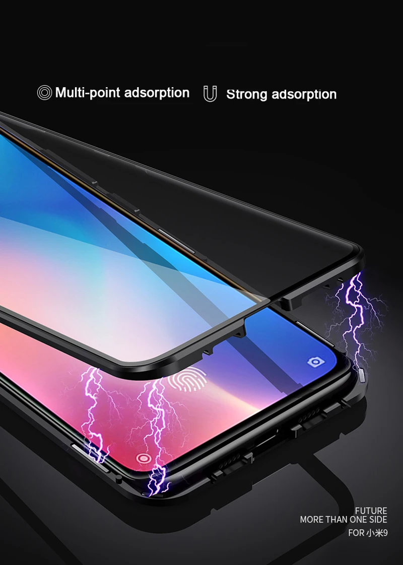Магнитный металлический чехол для телефона для Xiao mi Red mi Note 7 mi 9 CC9 9T Двусторонняя стеклянная задняя Магнитная Крышка для Red mi K20 Pro стеклянная крышка