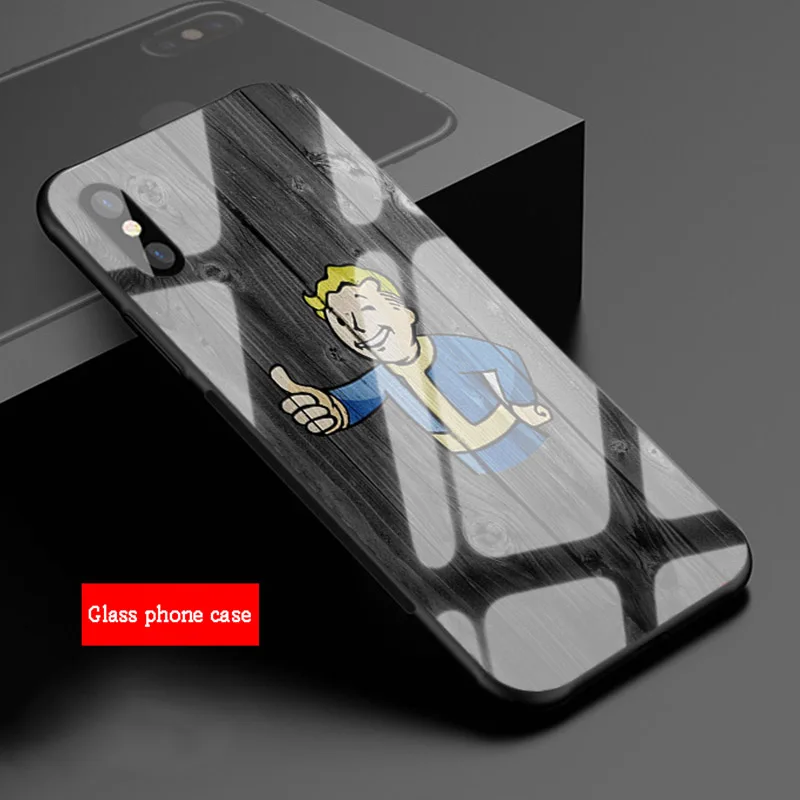 Черный Isle студия игра Fallout сотовый телефон из закаленного стекла чехол для iPhone 6 6plus 7 plus 8 8plus 5 5S 5C SE X XS XR XS Max