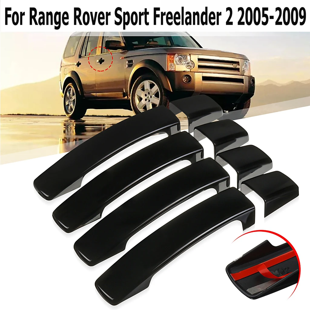 ABS черная боковая дверная ручка Накладка для LR Range Rover Sport LR2 LR3