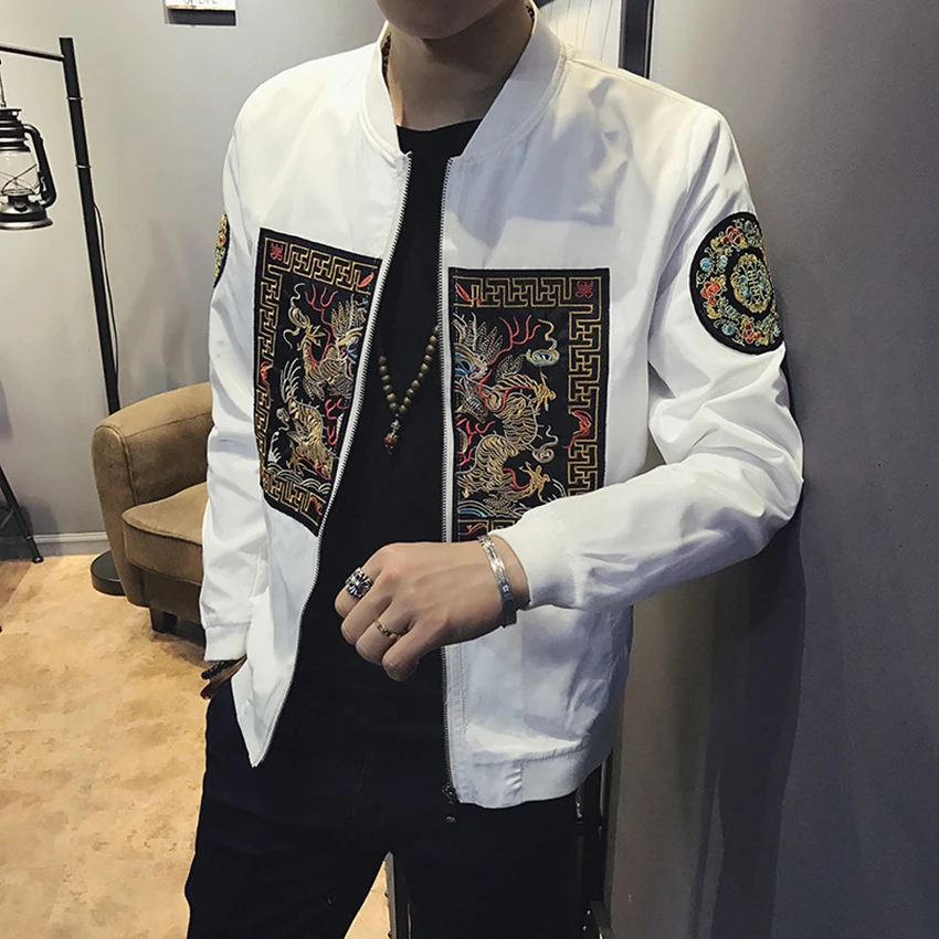 Dragon Embroidery Traditional Chinese Clothing for Men Chinese Shirt Top Style Top Men Tang Suit Retro Party Fashion
