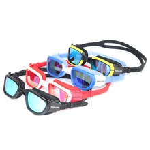 Стиль силикагель водонепроницаемые очки для плавания Анти-туман высокой четкости гальванические плавательные очки для взрослых