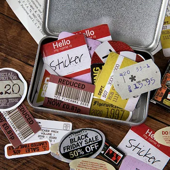 

45pcs/set Cute American Label Set Stickers Creative Letter Stationery Stickers Lovely Paper Stickers For Kids DIY Scrapbooking