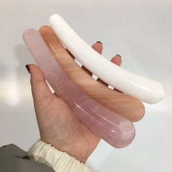 

Natural Quartz Crystal Massage Wand,Rose Quartz Massage Wand.Obsidian,blue aventurine Yoni Healing Wand for Women Healing