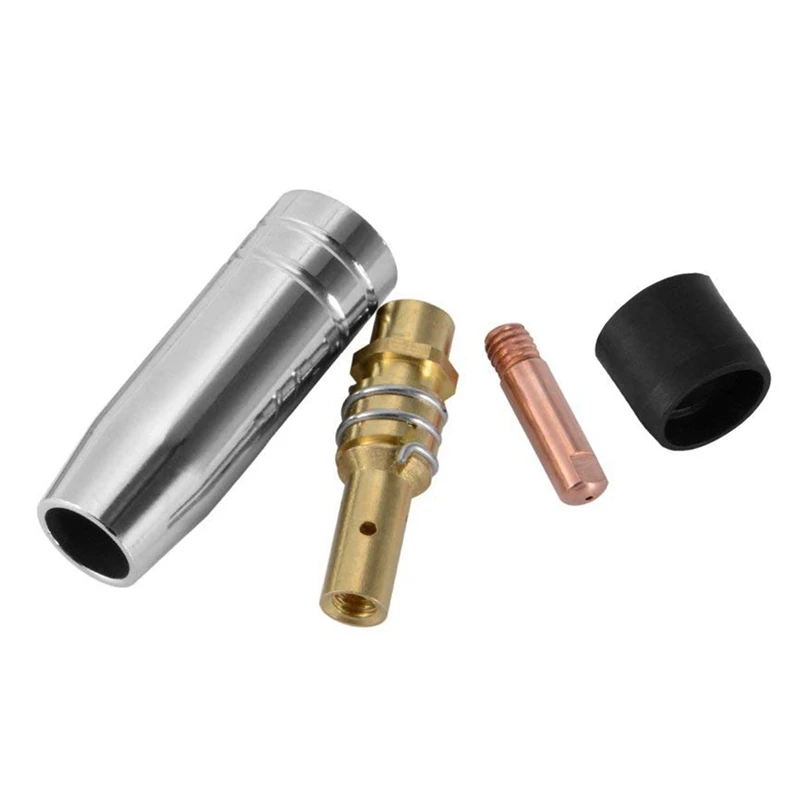 9Pcs/Set 15Ak Mig/Mag Welding Nozzle Contact Tips 0.8X25Mm M6 Gas Connector Holder Set Ad068