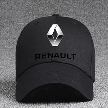 Повседневная хлопковая бейсболка с логотипом Renault и может быть правильно скорректирована по размеру(унисекс