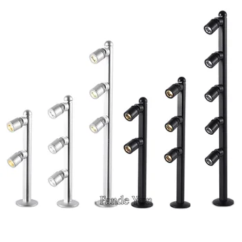 조광 가능한 LED 쇼케이스 조명, 조절식 스포트라이트, 전시 LED 쥬얼리 디스플레이 조명, 다이아몬드 상점용 DC12V, 2W, 3W, 5W, 110, 220V