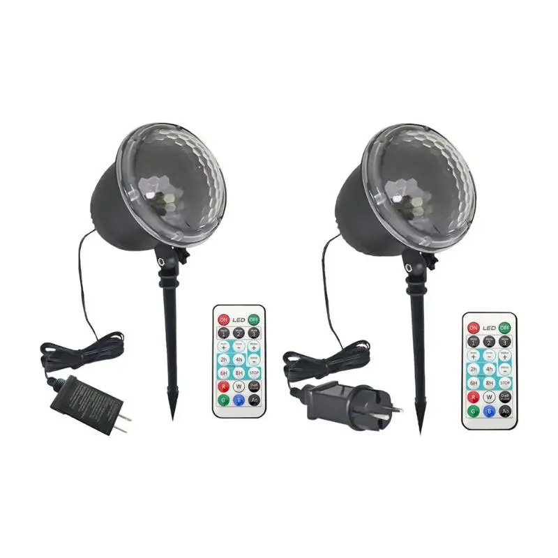 100-240 в 7,5 Вт наружная проекционная лампа, водонепроницаемый садовый пейзаж, Рождественский праздничный декоративный светильник, RF433, пульт дистанционного управления, 17x12x12 см