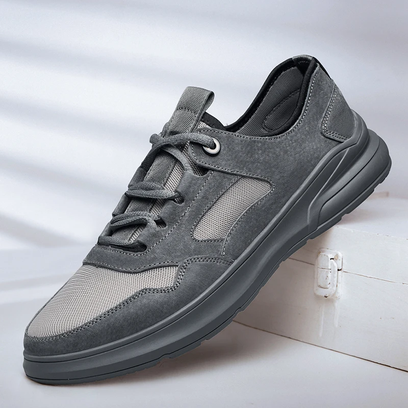 

Top Quality Leather Shoes Mens Sneakers Men's Casual Shoes Hollow Men Leather Shoes Breathable Men Shoes