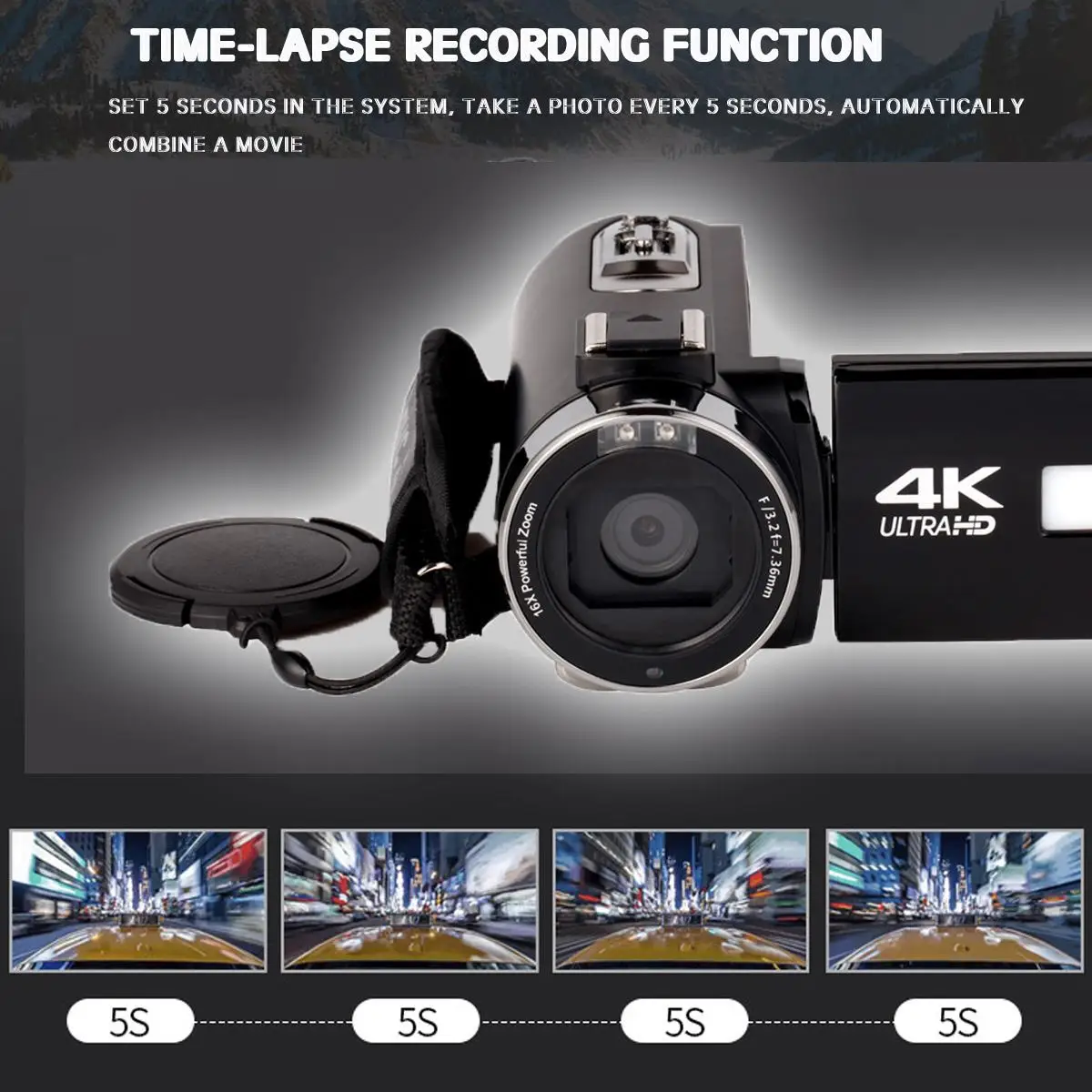 KINCO 1080P CMOS 4K WiFi Ultras HD 12 миллионов пикселей сенсор Цифровая видеокамера DV объектив микрофон