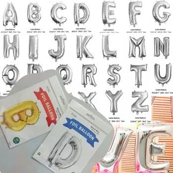 

30inch Alphabet letter A to Z, number 0 to 9 foil balloons independant packing for retail, party supplies wedding decoration