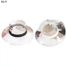 Женская, мужская, летняя, плоская, прозрачная, ПВХ, Панама, водонепроницаемая, с широкими полями, хип-хоп, фотография, складная, дышащая, рыбак, шляпа от дождя