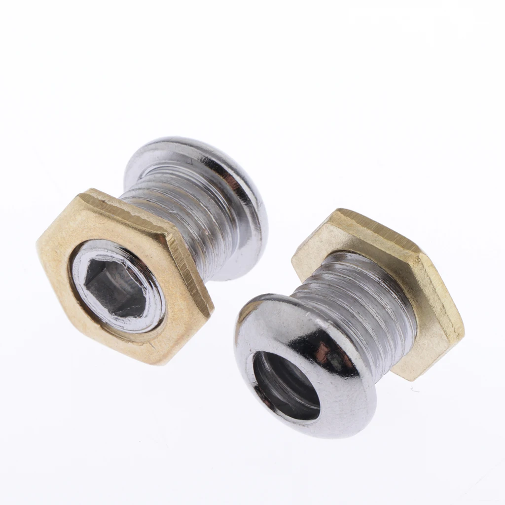 20x Badge Grommet Style Drum Air Vent Chrome For Bass Snare Tom Build 1/2