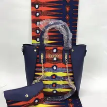 Горячая Распродажа, хлопчатобумажная ткань, 6 ярдов, африканская ткань с 2 шт, женские вечерние сумочки, африканская восковая ткань, Анкара, ткань TN-A37