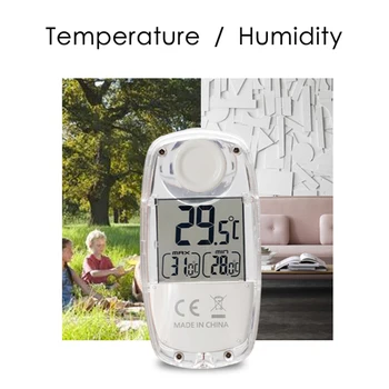 

Mini Solar Powered Thermometer Home Window Temperature Monitor Meter With Lcd Screen Electronic Digital Thermometer